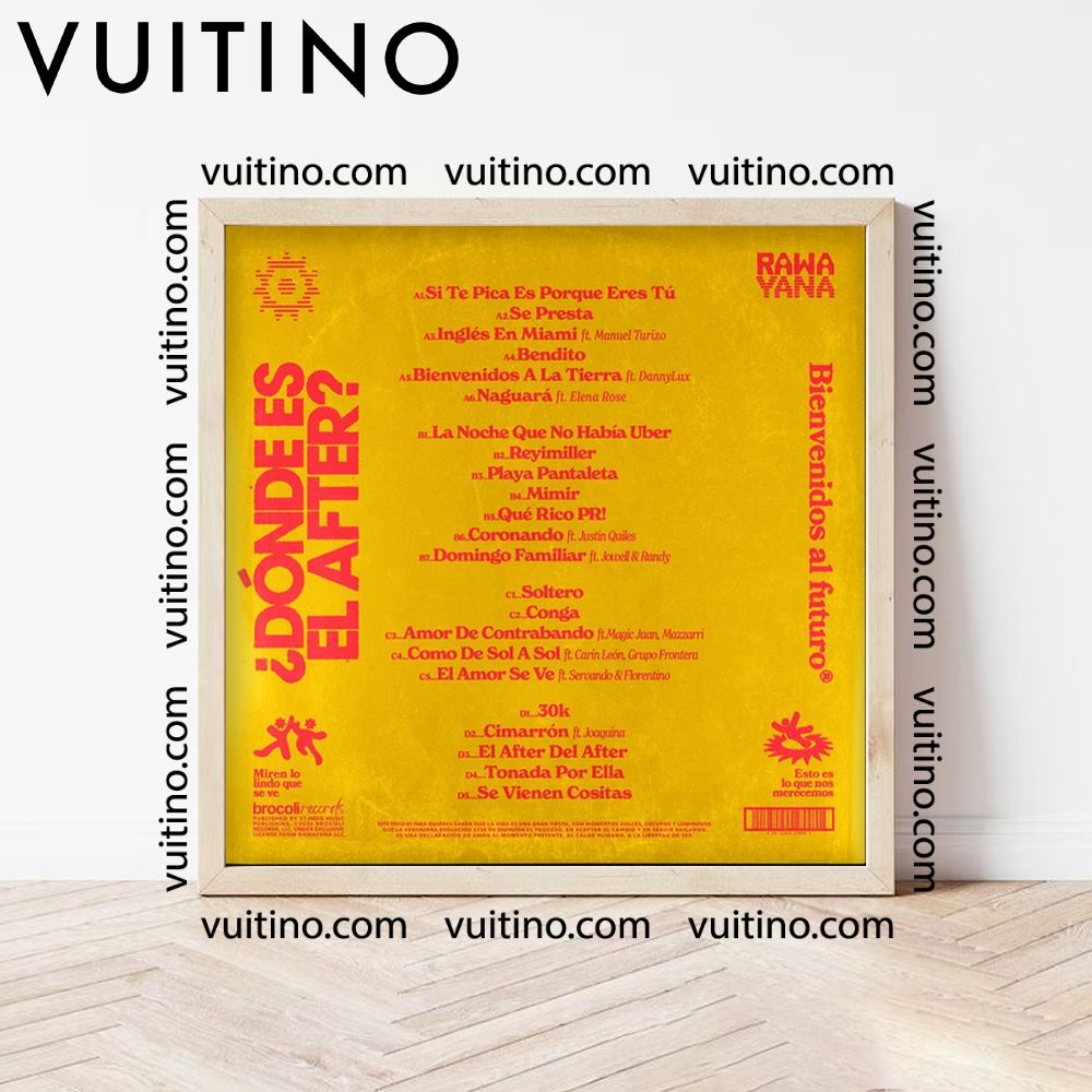 Tracklist Rawayana Donde Es El After Square Poster No Frame Tracklist Rawayana Donde Es El After Square Poster No Frame