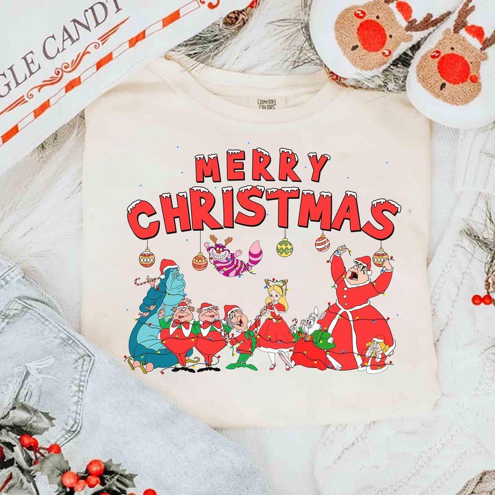 Alice In Wonderland Merry Christmas Shirt