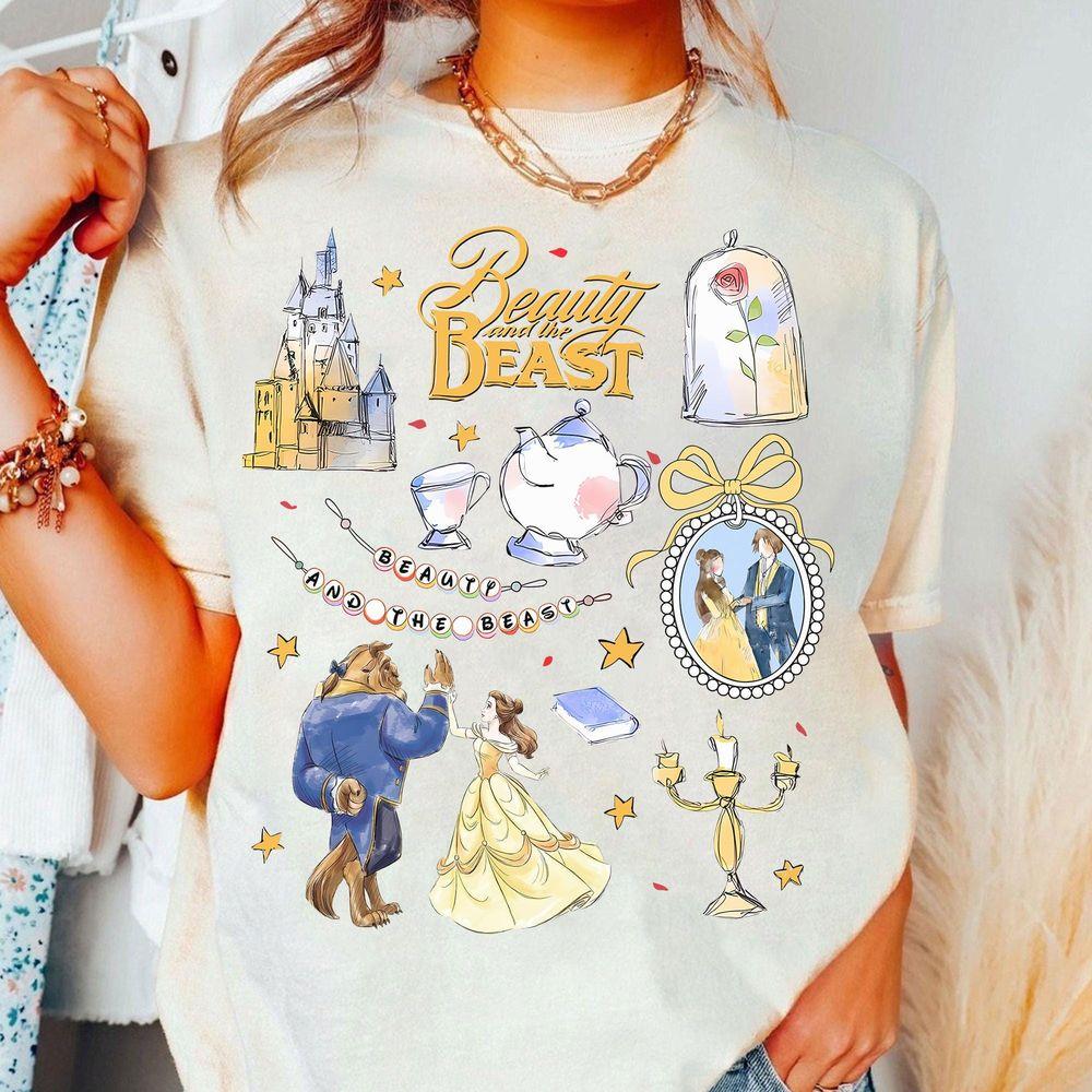 Coquette Bow Beauty And The Beast Watercolor Merch