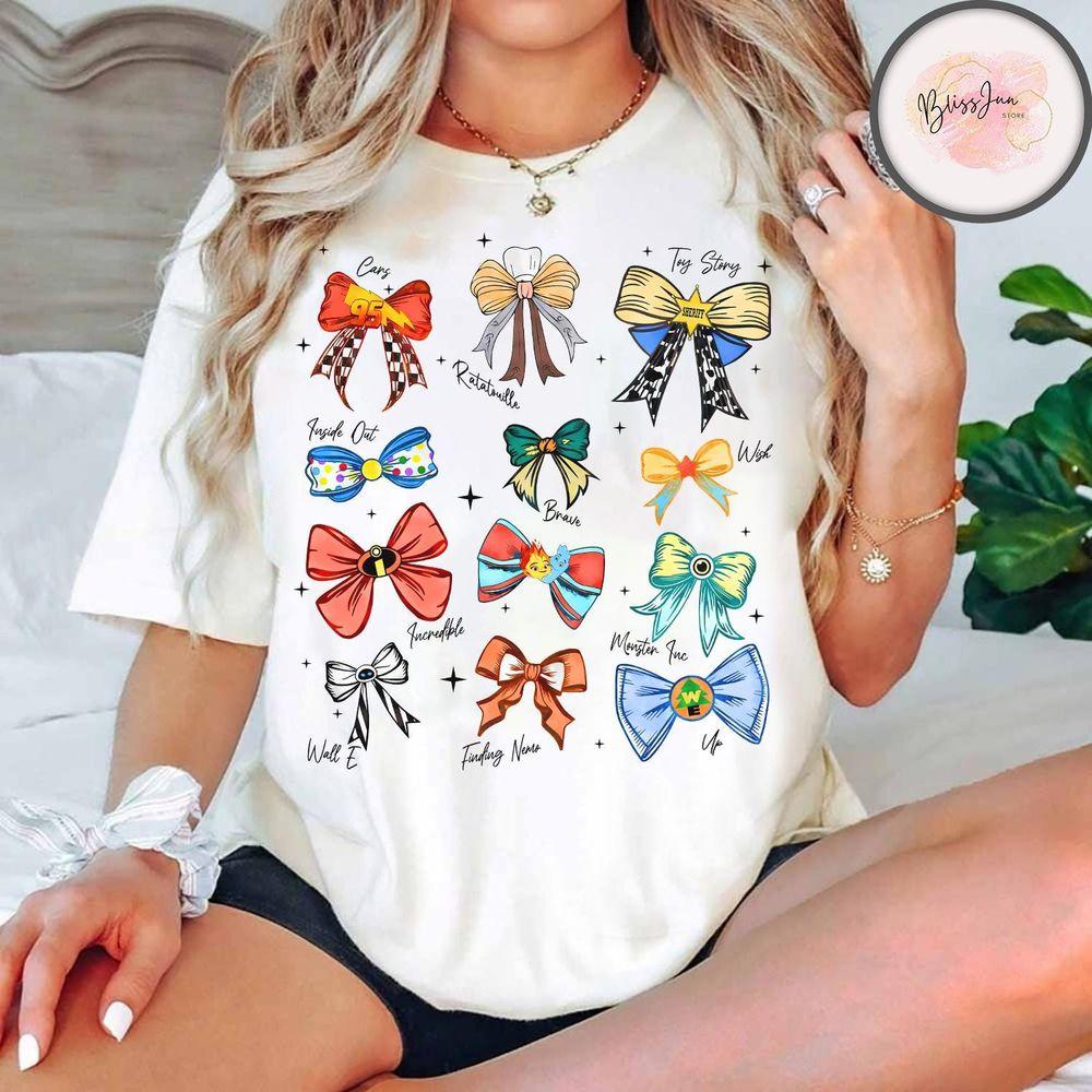 Coquette Bows Watercolor Pixar Movies Shirt