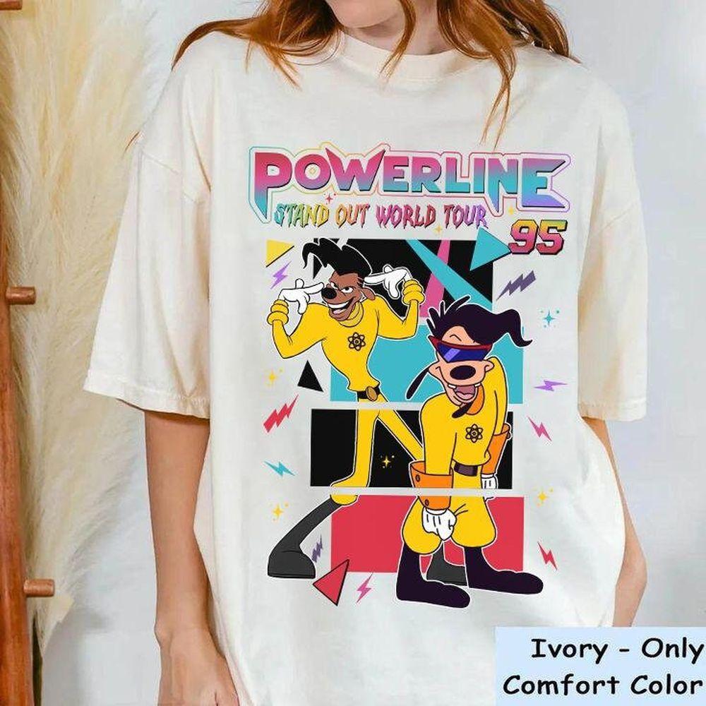 Disney A Goofy Movie Powerline Max Goof Stand Out World Tour Retro Shirt