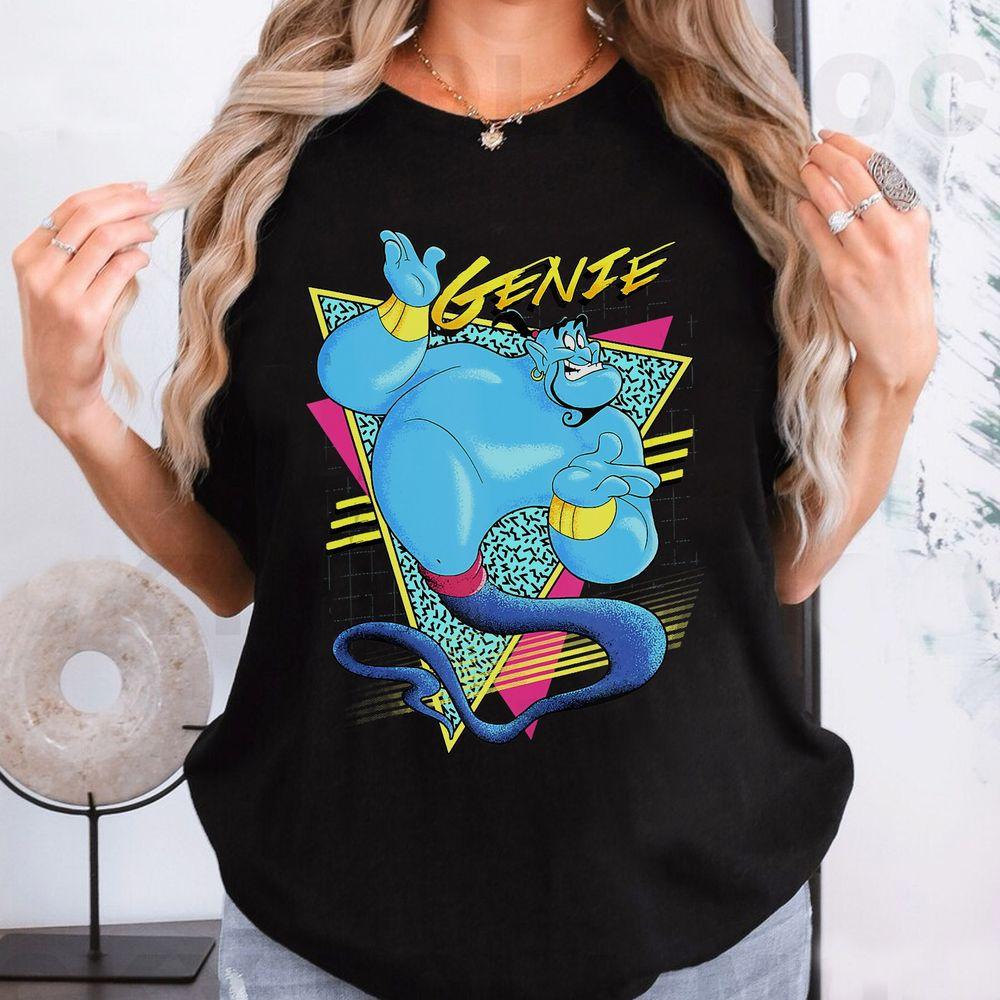 Disney Aladdin Genie Retro Abstract Portrait Logo Merch