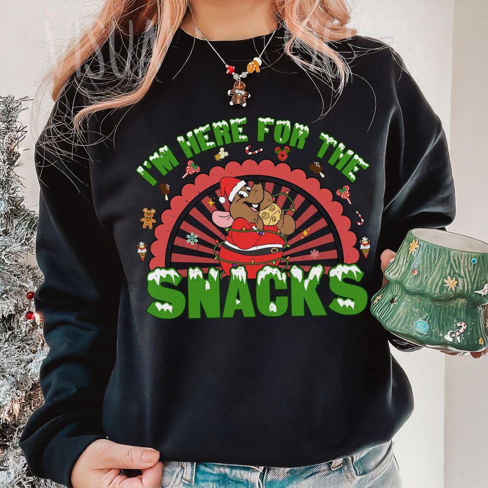 Disney Cinderella Gus Gus Im Here For The Snacks Christmas Shirt