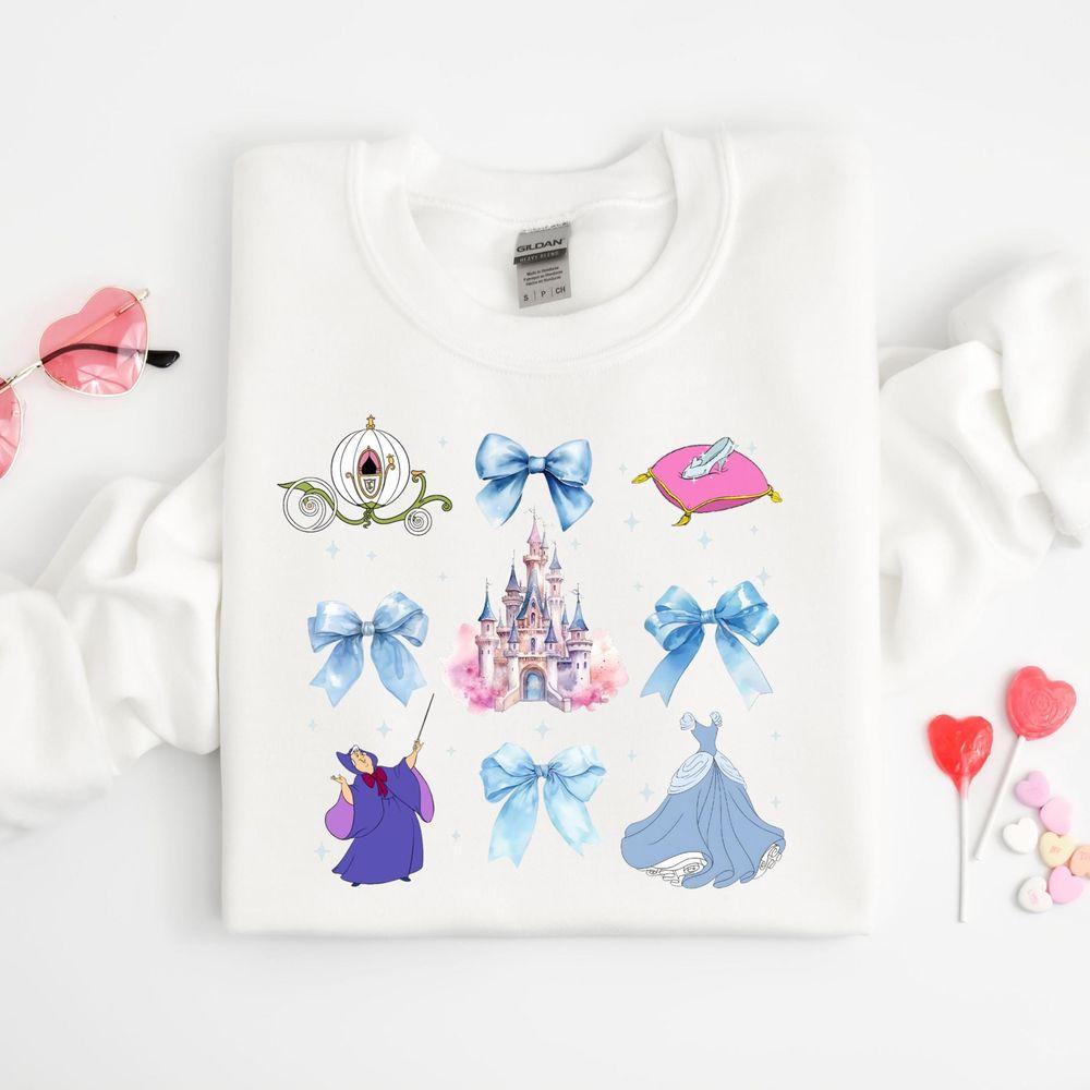 Disney Cinderella Watercolor Coquette Bow Shirt