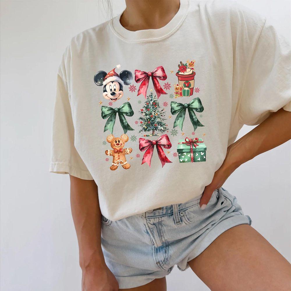 Disney Coquette Bows Gingerbread Christmas Tree Shirt
