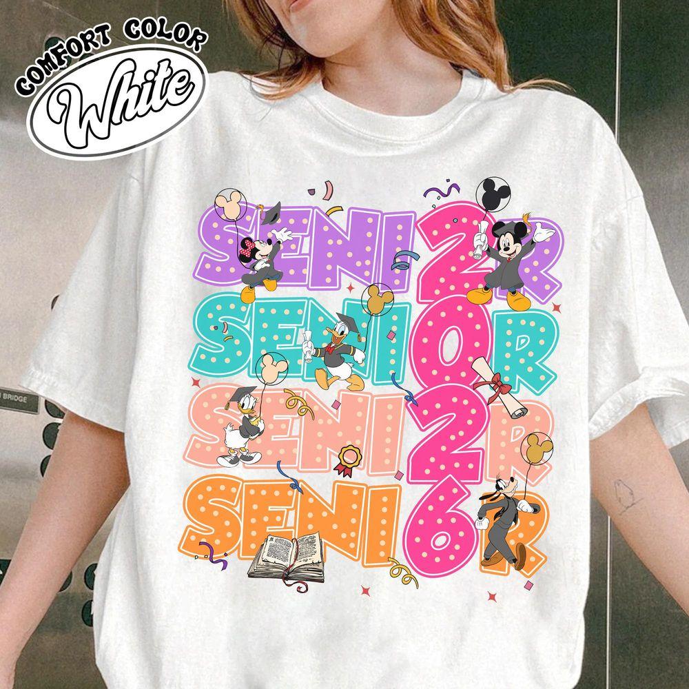 Disney Mickey And Friends Class Of 2026 Senior Graduation Shirt