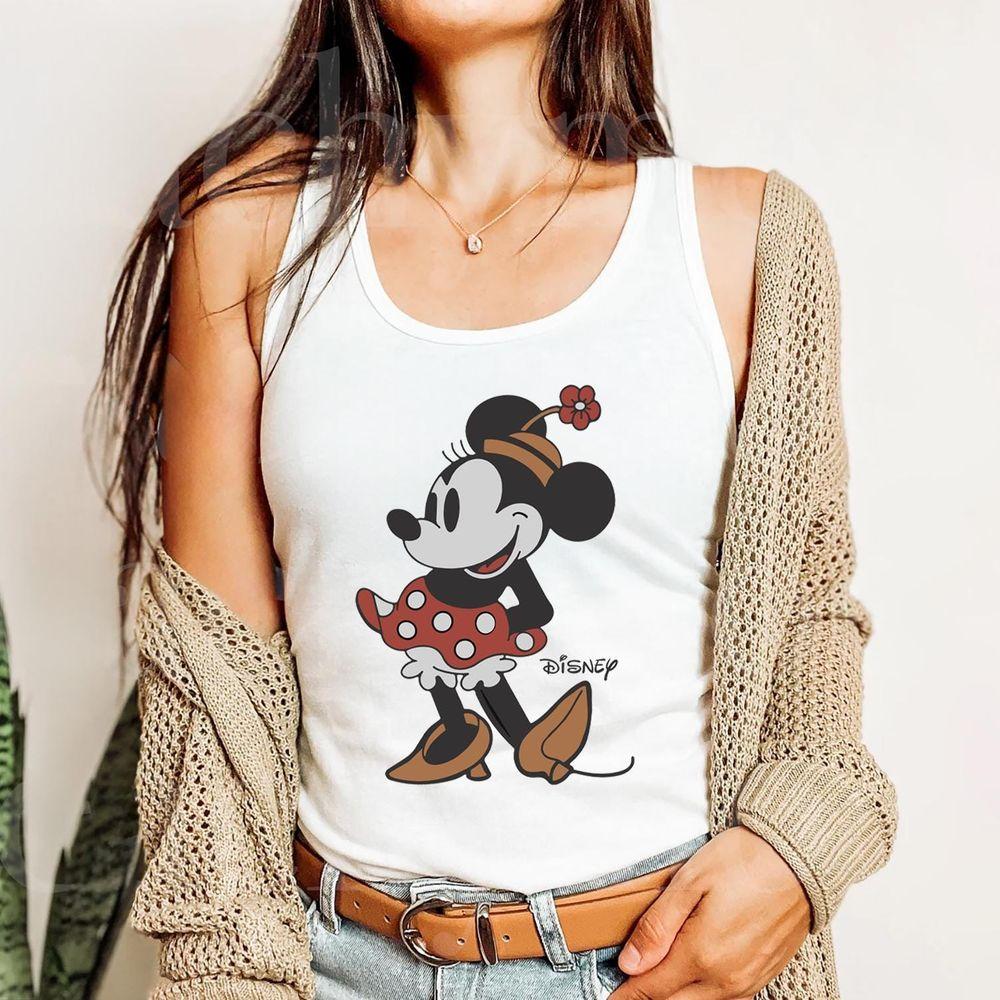 Disney Minnie Mouse Pose Tank Top Minnie Tank Top Disneyland Holiday Vacation Tank Disney Retrotank Apparel
