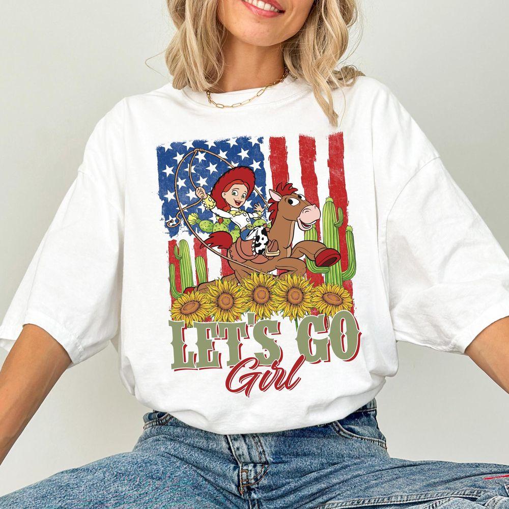 Disney Pixar Toy Story Jessie Bullseye Lets Go Girl Shirt
