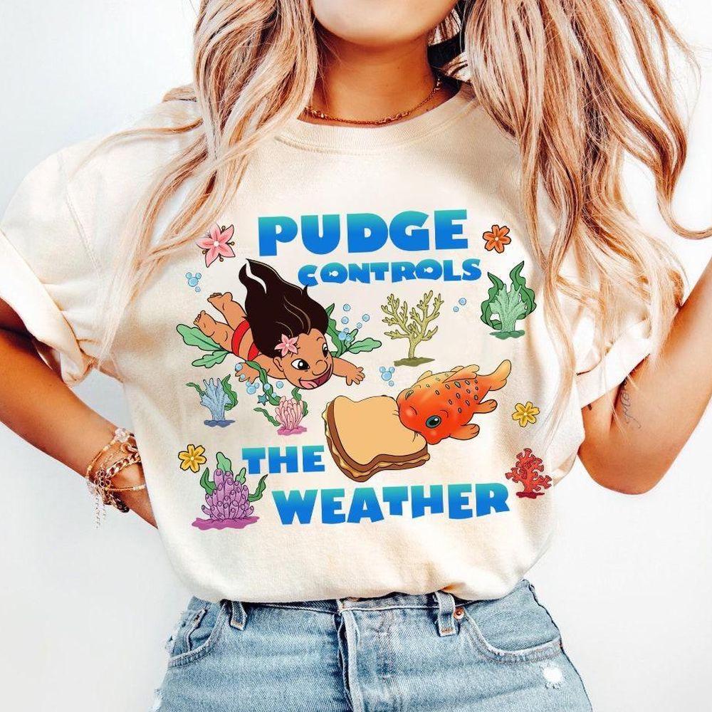 Disney Pudge Controls The Weather Lilo Stitch Movie 2025 Shirt