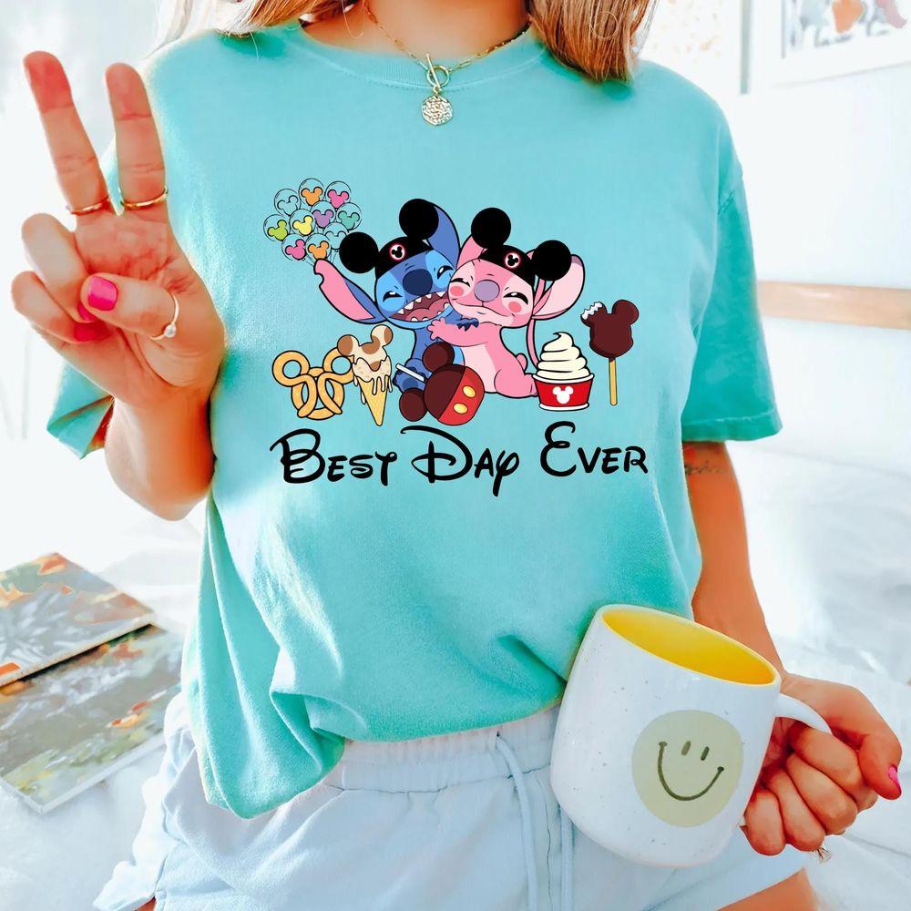 Disney Stitch Best Day Ever Stitch Best Day Ever Disney Snacks Shirt