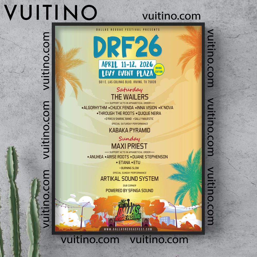 Dallas Reggae Festival 2026 Vertical Poster No Frame Dallas Reggae Festival 2026 Vertical Poster No Frame