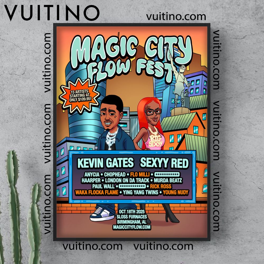 Magic City Flow Fest 2025 Vertical Poster No Frame Magic City Flow Fest 2025 Vertical Poster No Frame