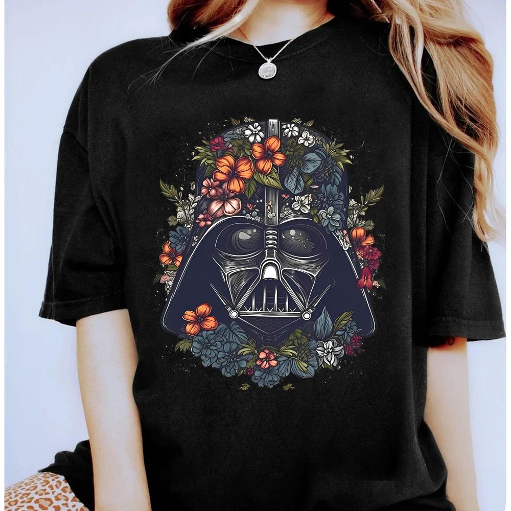Star Wars Darth Vader Face Interleaved Floral Vuitino Shirt