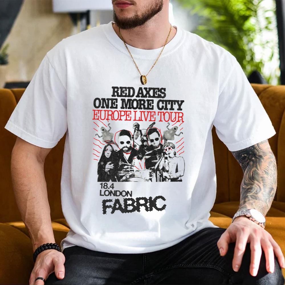 Art Red Axes One More City Europe Live Tour London Fabric Merch