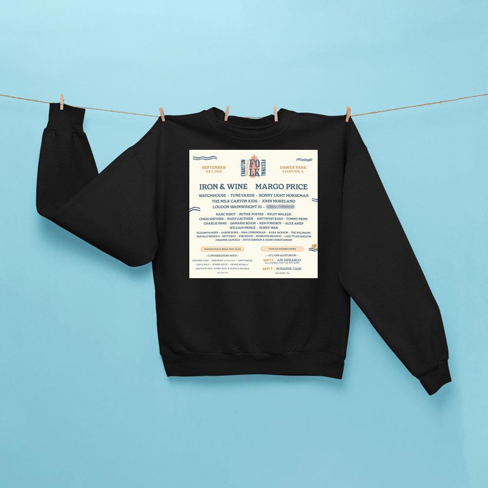 Evanston Folk Festival 2025 Shirt