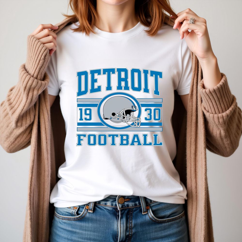 Vintage Detroit Football Vuitino Shirt